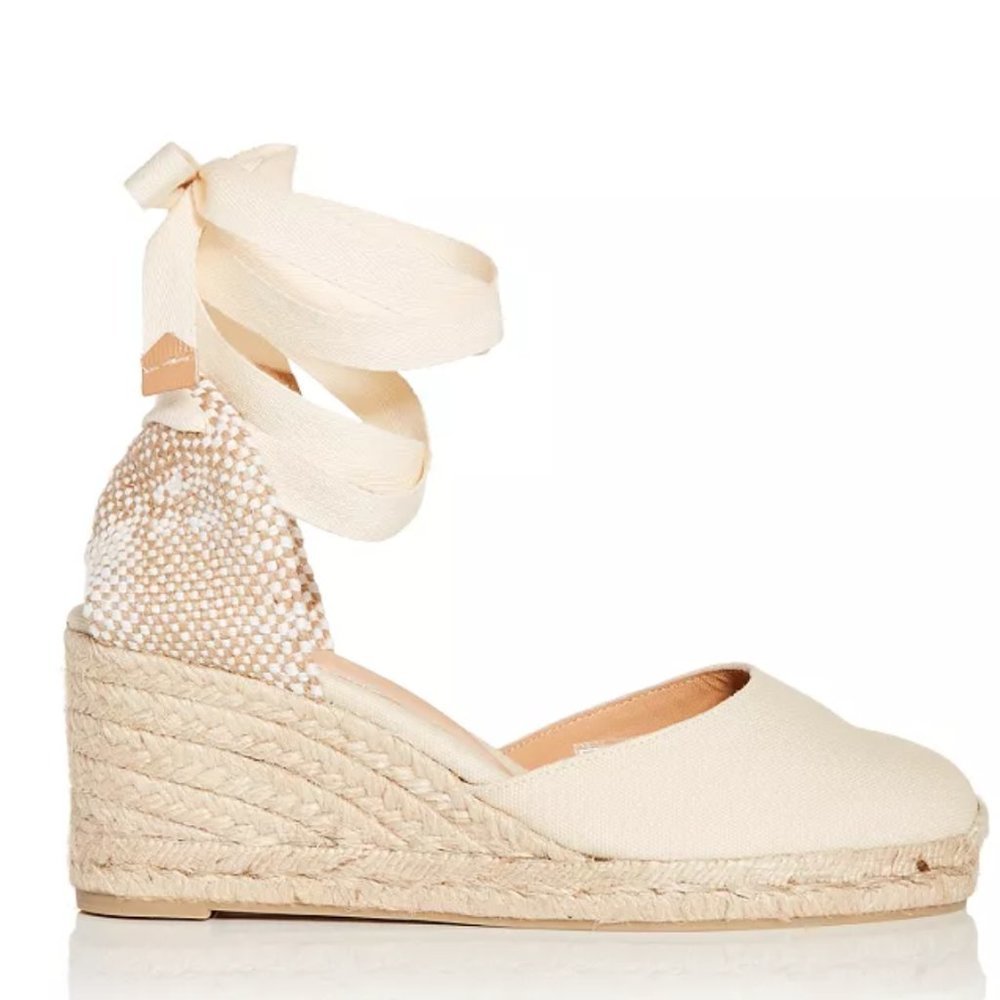 Castañer Womens Carina 60 White Espadrilles Size 7.5 Medium RRP $175 new w/box